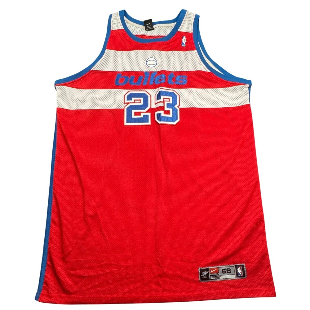 Michael Jordan 23 Washington Bullets Nike Jersey Mens 56 Red Throwback NBA Retro